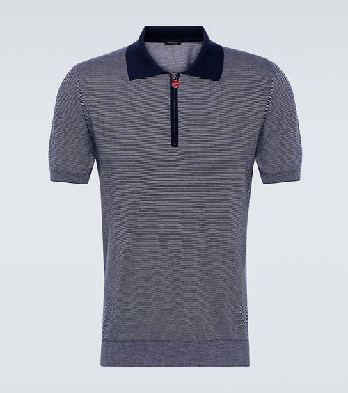 Kiton Striped cotton polo...