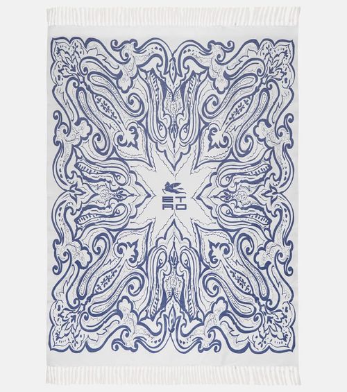 Etro Paisley fringed blanket