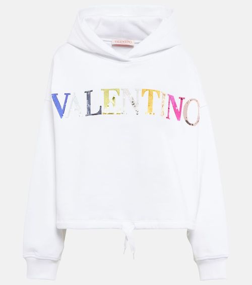 Valentino Logo cotton hoodie