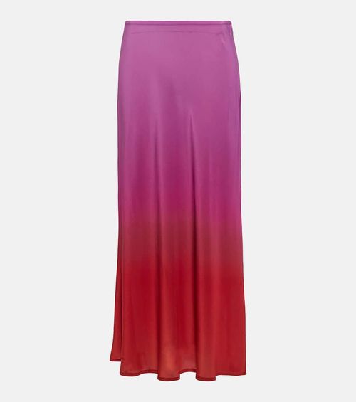 Rixo Kelly silk midi skirt