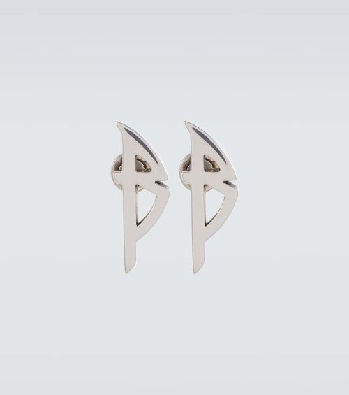 Balenciaga Typo logo earrings