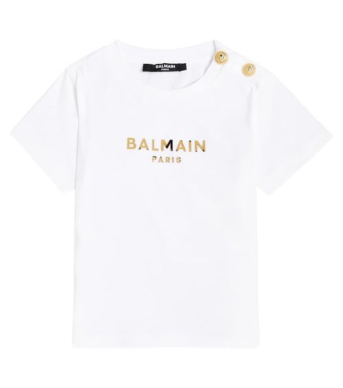 Balmain Kids Baby logo cotton...