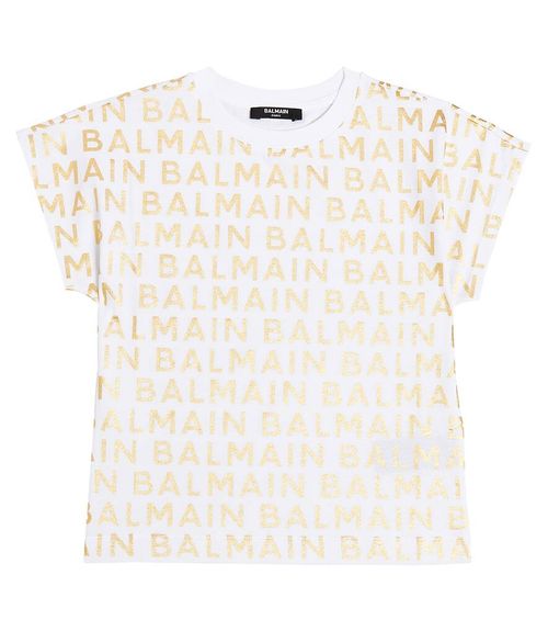 Balmain Kids Logo cotton...