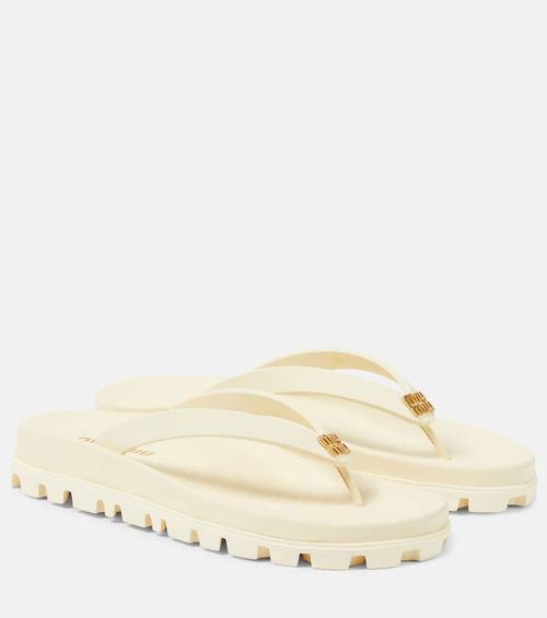 Miu Miu Logo thong sandals