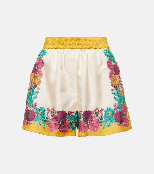 La DoubleJ Floral silk shorts