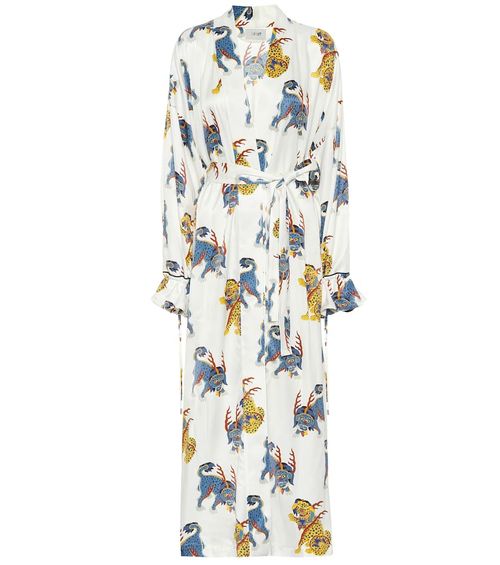 Printed cotton robe