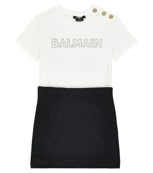 Balmain Kids Logo cotton...