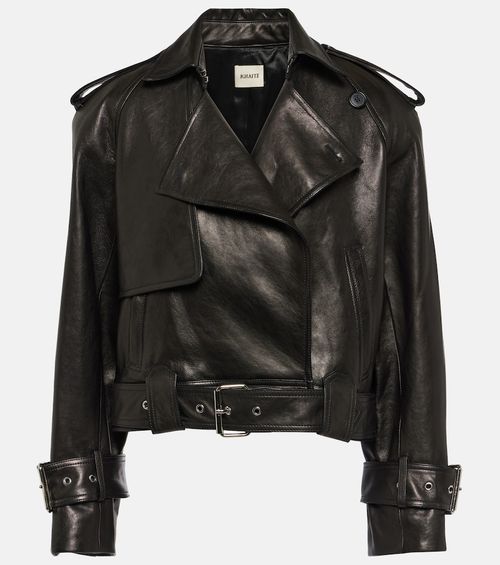 Khaite Hammond leather biker...