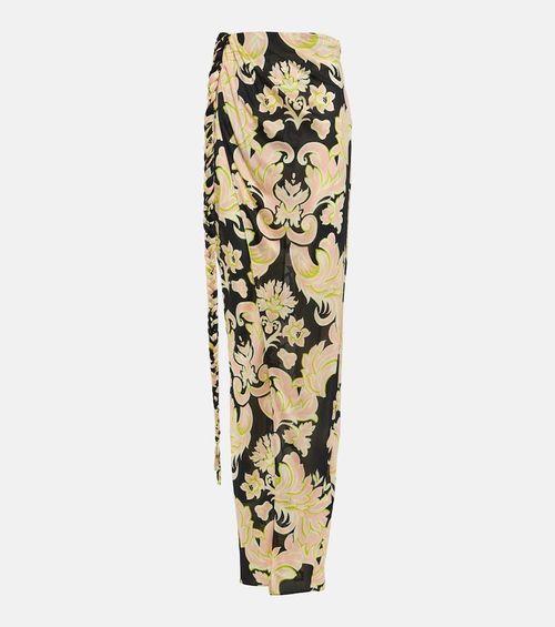 Etro Printed wrap skirt