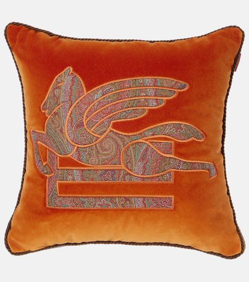 Etro Pegaso cotton cushion