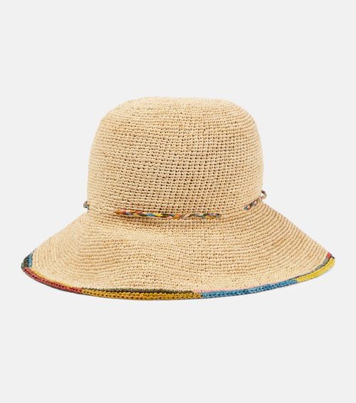 Missoni Crochet raffia bucket...