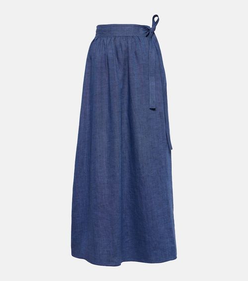 Loro Piana Linen midi skirt