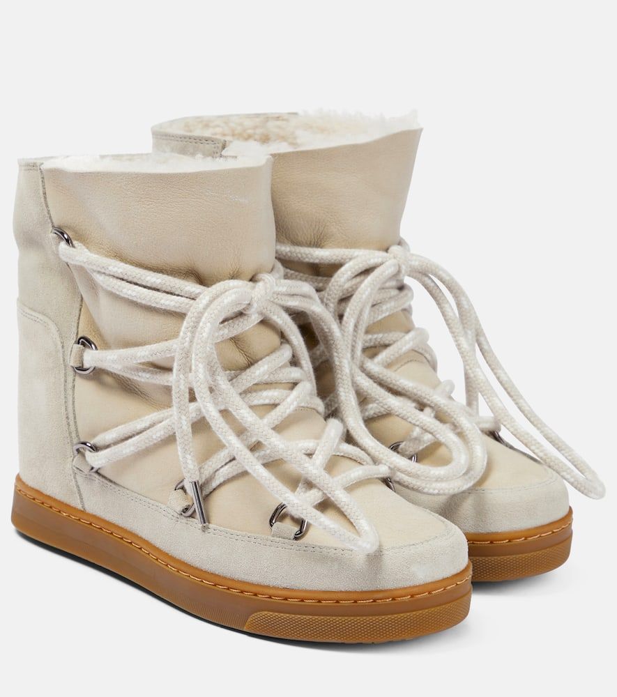 Isabel marant shearling boots clearance