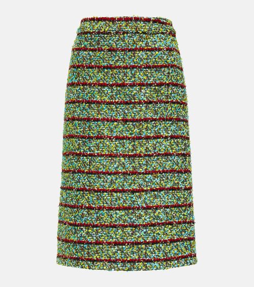 Gucci Striped tweed midi skirt