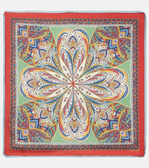 Etro Printed silk scarf