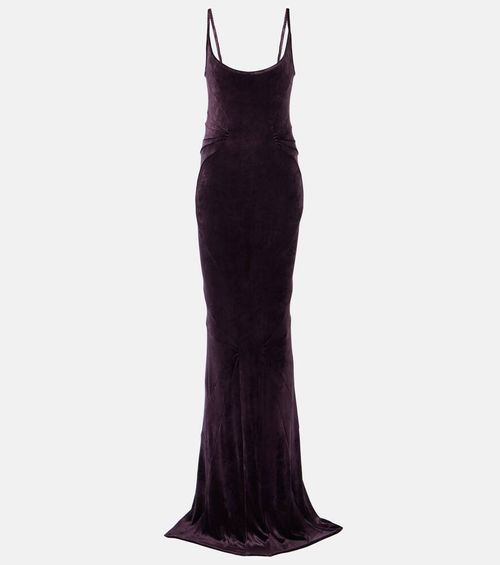 Rick Owens Ruched velvet gown