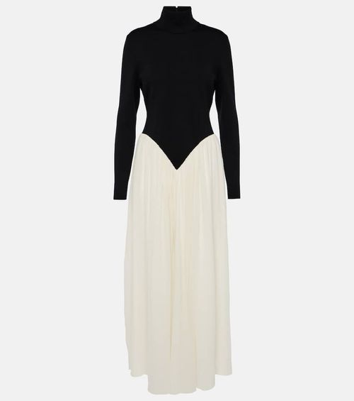 Chloé Pleated wool-blend maxi...