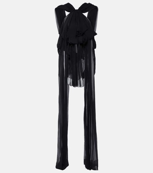 Saint Laurent Tie-neck silk...