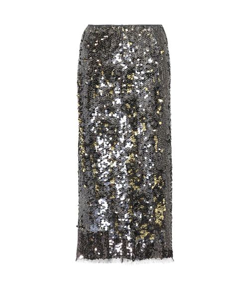 Sequinned midi skirt
