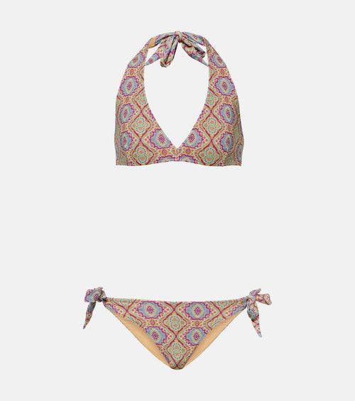 Etro Printed halterneck bikini