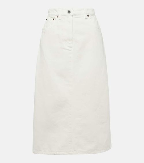 Prada High-rise denim midi...