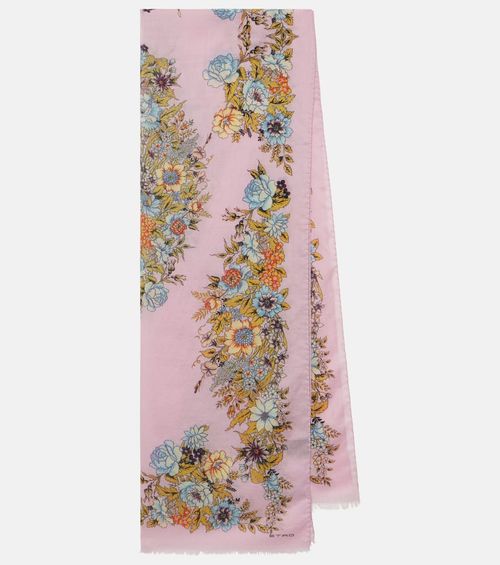 Etro Floral cashmere, silk...