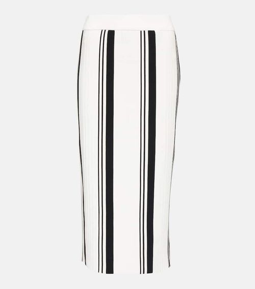 Joseph Pleated striped pencil...