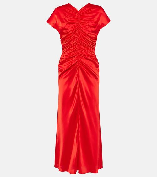 Tove Aubree ruched silk maxi...