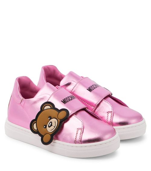 Moschino Kids Logo leather...