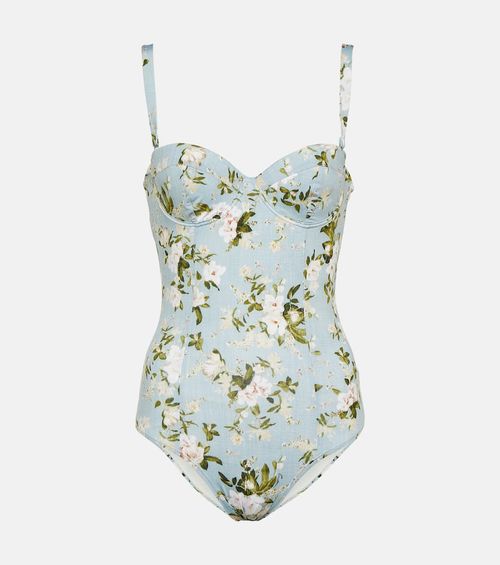 Erdem Amilia floral swimsuit