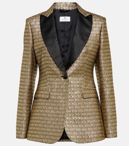 Etro Metallic jacquard blazer