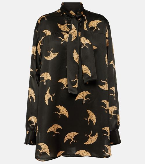 Dries Van Noten Printed silk...