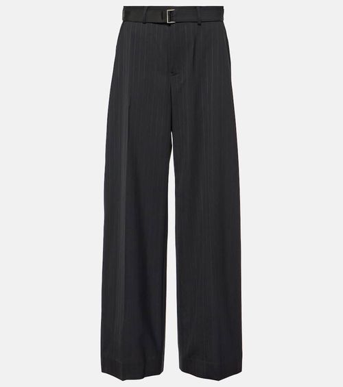 Sacai Pinstriped wide-leg...