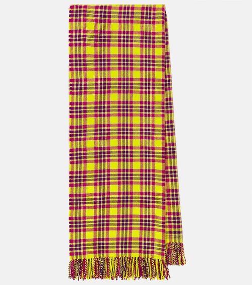 Etro Checked fringed virgin...