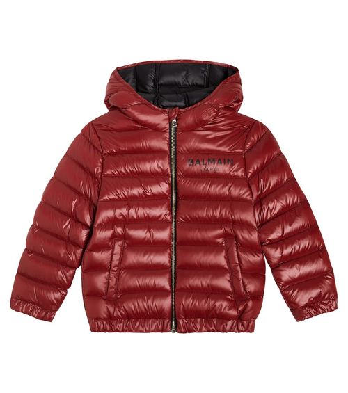 Balmain Kids Logo down jacket