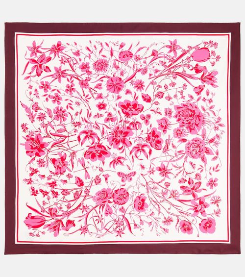 Gucci Floral silk twill scarf