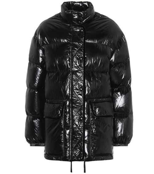 Nylon quilted down coat