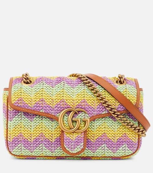 Gucci GG Marmont Small raffia...