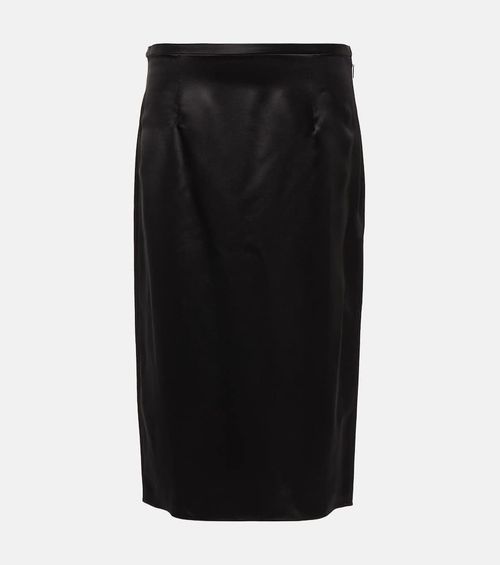 Saint Laurent Silk midi skirt