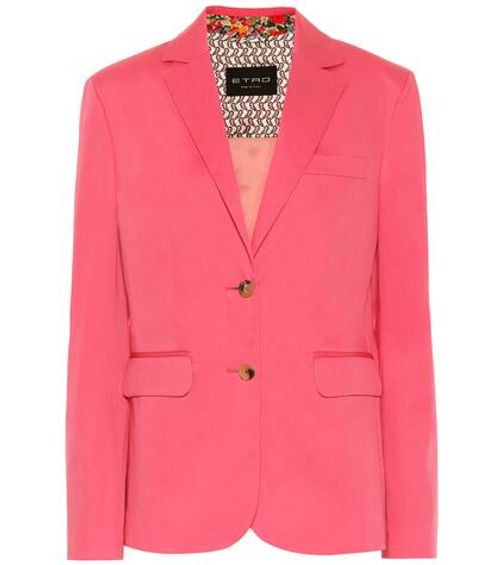 Stretch cotton blazer