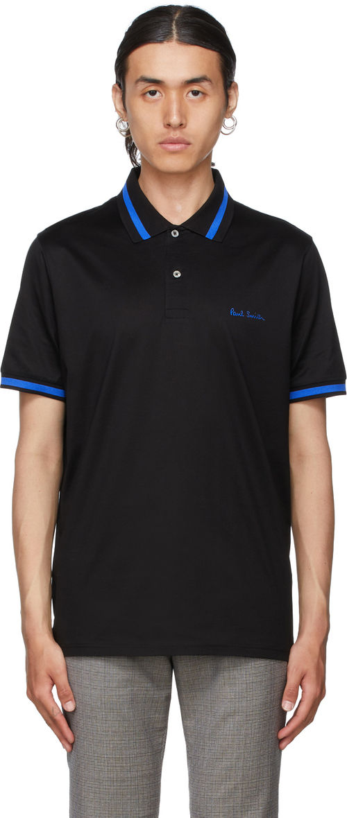 Paul Smith Black Jersey Polo