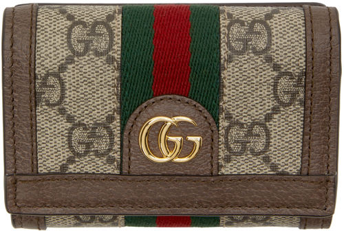 Gucci Beige GG Ophidia Flap...