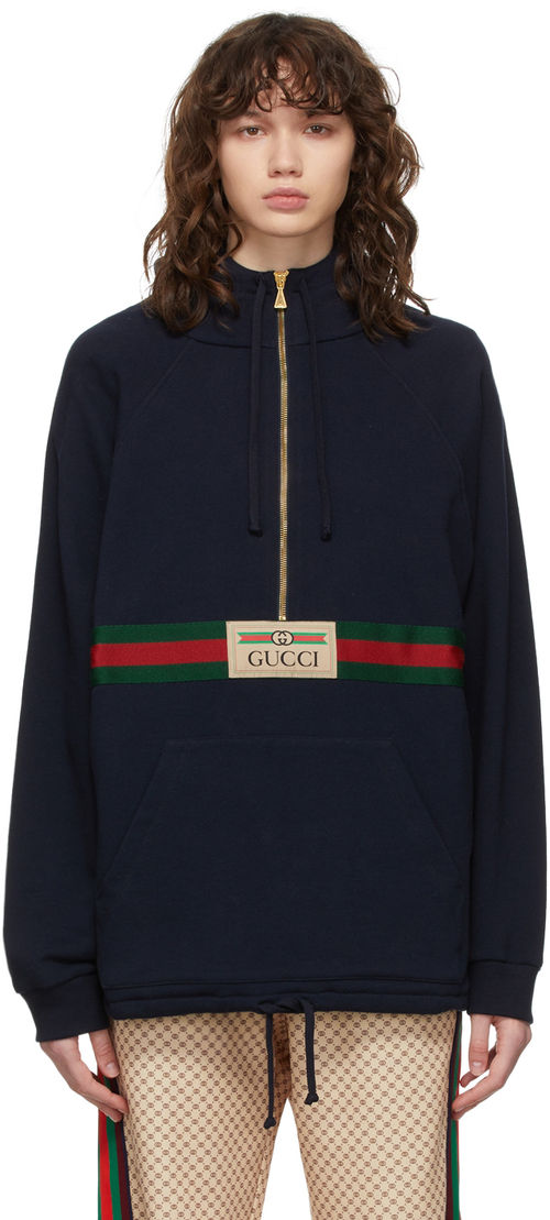 Gucci Navy Vintage Gucci Logo...