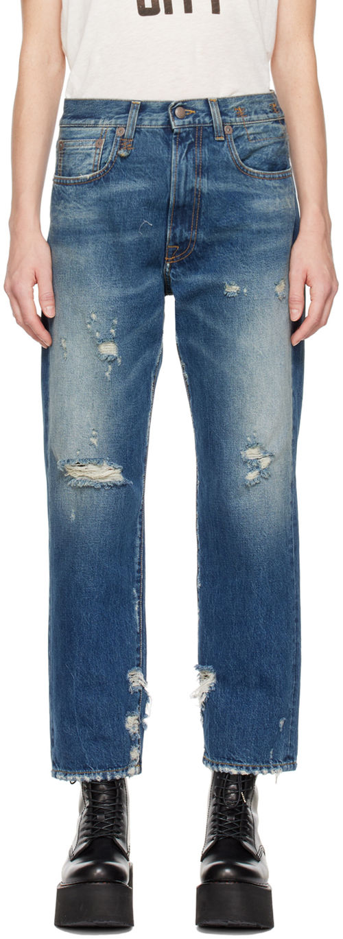 R13 Blue Boyfriend Jeans