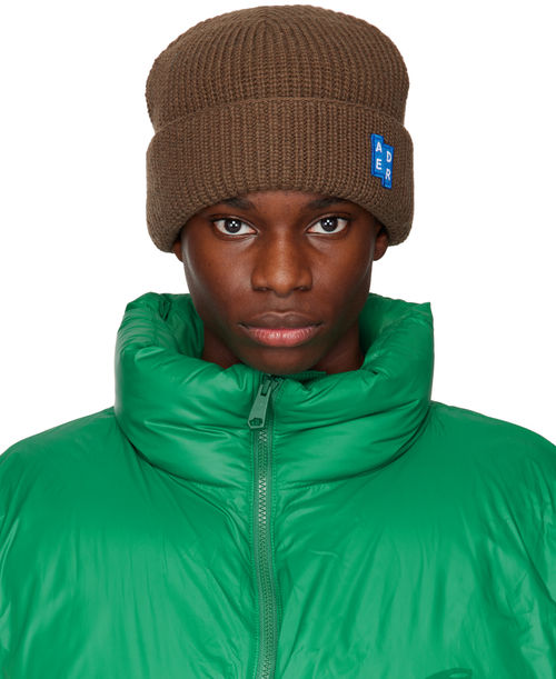 ADER error Brown Logo Beanie