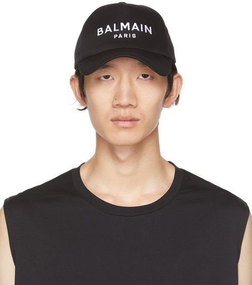 Balmain Black Logo Cap