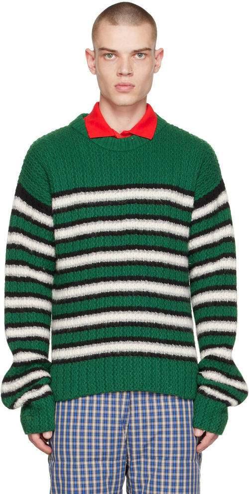 ERL Green Stripes Sweater