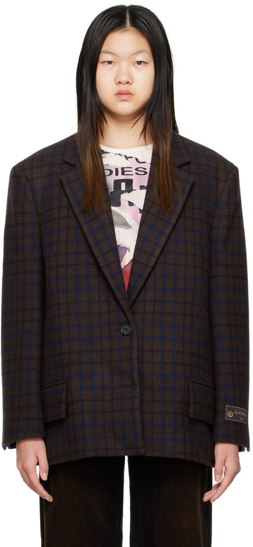 We11done Brown Check Blazer