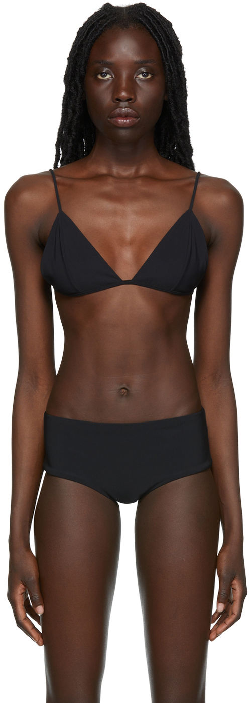 Mugler Black Corset Bikini Top