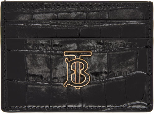 Burberry Black Croc Card...